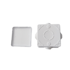 Caja de Derivación-Conexión para Exterior IP55 con 4 Entradas / 80 x 80 x 50 mm (3.1 x 3.1 x 2 in) / Sellado Seguro con Empaque + 4 Tornillos / Resiste Agua, Polvo y Sol Directo