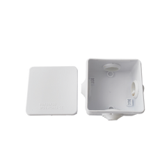 Caja de Derivación-Conexión para Exterior IP55 con 4 Entradas / 80 x 80 x 50 mm (3.1 x 3.1 x 2 in) / Sellado Seguro con Empaque + 4 Tornillos / Resiste Agua, Polvo y Sol Directo