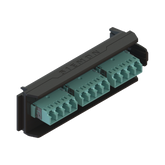 Placa Acopladora LightVerse, 6 Conectores Dúplex LC/UPC, Acepta hasta 12 Fibras Multimodo OM3 y OM4 (No Shuttered)