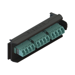 Placa Acopladora LightVerse, 6 Conectores Dúplex LC/UPC, Acepta hasta 12 Fibras Multimodo OM3 y OM4 (No Shuttered)
