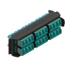 Placa Acopladora LightVerse, 12 Conectores Dúplex LC/UPC, Acepta hasta 24 fibras Multimodo OM3 y OM4 (No Shuttered)