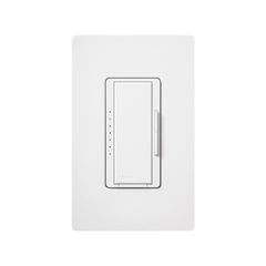 Atenuador de pared Maestro C.L para LED y CFL regulables de hasta 150 W o incandescentes y halógenos de 600 W, 120 V, unipolar, 3 vías o multilocalización, color blanco