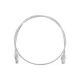 Patch Cord MC6 Modular Cat6 UTP, CM/LS0H, 0.91 Metros (3 Pies), Color Blanco, Diámetro Reducido (28AWG)