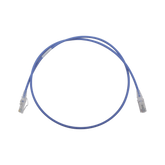 Patch Cord MC6 Modular Cat6 UTP, CM/LS0H, 0.91 Metros (3 Pies), Color Azul, Diámetro Reducido (28AWG)