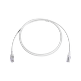 Patch Cord MC6 Modular Cat6 UTP, CM/LS0H, 1.52 Metros (5 Pies), Color Blanco, Diámetro Reducido (28AWG)