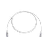Patch Cord MC6 Modular Cat6 UTP, CM/LS0H, 5ft, Color Blanco, Diámetro Reducido (28AWG)