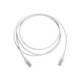 Patch Cord MC6 Modular Cat6 UTP, CM/LS0H, 2.13 Metros (7 Pies), Color Blanco, Diámetro Reducido (28AWG), Versión Bulk (Sin Empaque Individual)