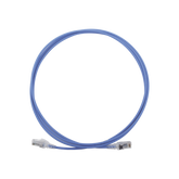 Patch Cord MC6 Modular Cat6 UTP, CM/LS0H, 2.13 Metros (7 Pies), Color Azul, Diámetro Reducido (28AWG)