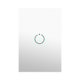 (ZWAVE) Interruptor On/Off panel táctil touch inalámbrico Zwave Plus 1 boton. No requiere cable neutro, Compatible con Hubitat HC8, Álula M2M, otros