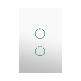 (ZWAVE) Interruptor On/Off panel táctil touch inalámbrico Zwave Plus 2 botones. Compatible con Hubitat HC8, Álula M2M, otro