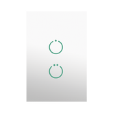 (ZWAVE) Interruptor On/Off panel táctil touch inalámbrico Zwave Plus 2 botones. No requiere cable neutro, Compatible con Hubitat HC8, Álula M2M, otros