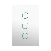 (ZWAVE) Interruptor On/Off panel táctil touch inalámbrico Zwave Plus 3 botones. Compatible con Hubitat HC8, Álula M2M, otro