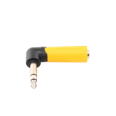 Conector Estéreo | 1/4in - 1/4in | Conector de angulo recto | Adaptador de Carcasa de Plastico