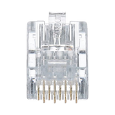 Plug RJ45 Cat5e, Para Cable UTP de Calibres 24-26 AWG, Chapado en Oro de 50 micras, Paquete de 50 piezas