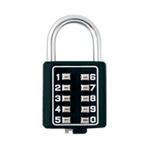 Candado Digital de Combinación M40 / No Requiere Llave / Combinación única integrada por 4 dígitos / Color Negro.