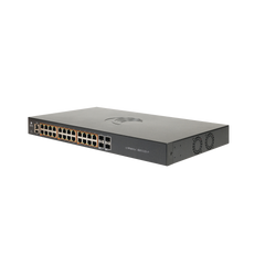 Switch cnMatrix EX1028 de 24 puertos PoE 802.3af/at, 200 W, Gigabit Ethernet y 4 SFP, Capa 2, gestión en la nube