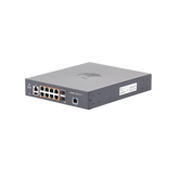 Switch cnMatrix EX2010-P capa 3 de 10 puertos(8 PoE Gigabit 802.3af/at, 2 SFP, 1 consola, 1 MNGMT, 1 USB) administración desde la Nube (MX-EX2010PXA-U)