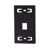 Placa de Pared Modular MAX, de 1 Salida, Color Negro