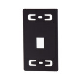 Placa de pared modular MAX, de 1 salida, Color Negro