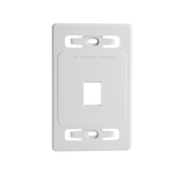 Placa de pared modular MAX, de 1 salida, color blanco, version bulk (Sin Empaque Individual)
