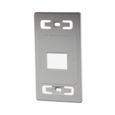 Placa de Pared Modular MAX, de 2 Salidas, Color Blanco