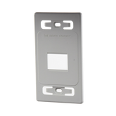 Placa de pared modular MAX, de 2 salidas, color blanco