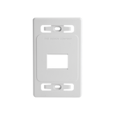 Placa de Pared Modular MAX, de 2 Salidas, Color Blanco, Versión Bulk (Sin Empaque Individual)