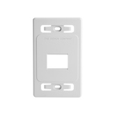 Placa de pared modular MAX, de 2 salidas, color blanco, version bulk (Sin Empaque Individual)
