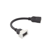 Adaptador HDMI con Pigtail Hembra-Hembra, Para vídeo 720, 1080p, 4K UHD Compatible con Faceplates MAX Siemon de 2 salidas, Color Blanco