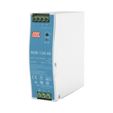 Fuente de poder industrial de 120 W, salida 48 Vcc, entrada 90~264 VCA, para montaje en riel DIN,