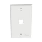 Placa de Pared Vertical, Salida Para 1 Puerto Keystone, Color Blanco