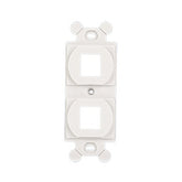 Marco de Módulo Dúplex, Para Placas Frontales Estándar NEMA 106, Acepta 2 Módulos Keystone, Color Blanco