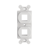 Marco de Módulo Dúplex, Para Placas Frontales Estándar NEMA 106, Acepta 2 Módulos Keystone, Color Blanco