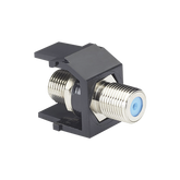 Módulo Acoplador Coaxial Tipo F, Keystone, de 75 Ohms, 3.0 GHz, Color Negro
