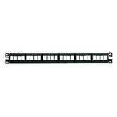 Panel de Parcheo Modular Keystone (Sin Conectores), de 24 Puertos, Espacio Para Identificación con Etiqueta Adhesiva, 1UR