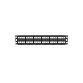 Panel de Parcheo Modular Keystone (Sin Conectores), de 48 Puertos, Identificación con Etiqueta Adhesiva, 2UR