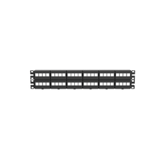 Panel de Parcheo Modular Keystone (Sin Conectores), de 48 Puertos, Identificación con Etiqueta Adhesiva, 2UR