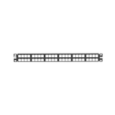 Panel de Parcheo Modular de Alta Densidad, Keystone (Sin Conectores), Identificación con Etiqueta Adhesiva, de 48 Puertos en 1 UR