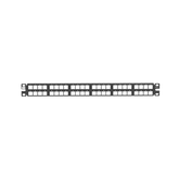 Panel de Parcheo Modular de Alta Densidad, Keystone (Sin Conectores), Identificación con Etiqueta Adhesiva, de 48 Puertos en 1 UR