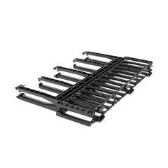 Organizador de Cables Horizontal NetManager de Alta Densidad, Doble (Frontal y Posterior), Para Rack de 19in, 1UR, Color Negro