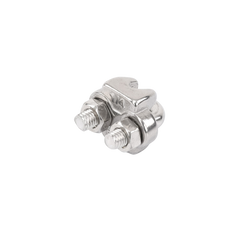 Nudo/ Perro/ Abrazadera Acero Forjado para Cable de 1/4", Acero Inoxidable.