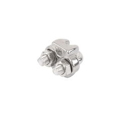 Nudo/ Perro/ Abrazadera Acero Forjado para Cable de 1/4", Acero Inoxidable.