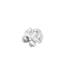 Nudo/ Perro/ Abrazadera Acero Forjado para Cable de 3/16" Galv. Inmersión en Caliente.