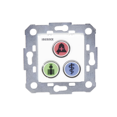 Modulo de 3 Botones iluminados para habitación de Hospital / Alarma / Cancelar y Código Azul / BUS RS485 / Compatible con NX0019/B, NX1021 Y NX0015