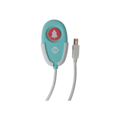 Terminal de Cama Inalámbrico / Botón de Alarma Presencia y Médico / IP54 / Material ABS Antibacteriano / RF 433MHz / 400 metros Distancia Transmisión (linea de vista)/ Alimentación 2xAAA / Protocolo POCSAG