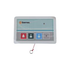 Terminal de Cama Inalámbrico / Botón de Alarma Presencia y Médico / IP54 / Material ABS Antibacteriano / RF 433MHz / 400 metros Distancia Transmisión (linea de vista)/ Alimentación 2xAAA / Protocolo POCSAG