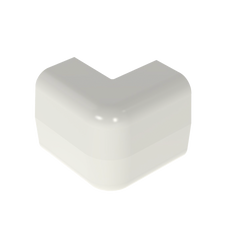Esquinero exterior, para uso con canaleta LD5, material ABS, Color Blanco Mate