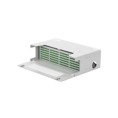 Distribuidor de Fibra Óptica para 144 empalmes, con 144 acopladores SC/APC y 144 pigtails, 19", 5 UR