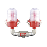 Lámpara de Obstrucción Roja Certificada/ Luz Fija Tipo L-810 Doble LED/ 120 - 240 Vca/ Luz Infraroja