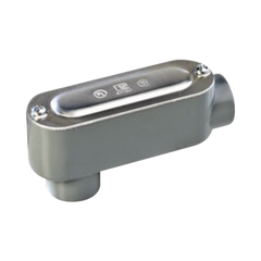 Caja oval roscada tipo LB de 2" (50.8 mm) Incluye tapa y tornillos.